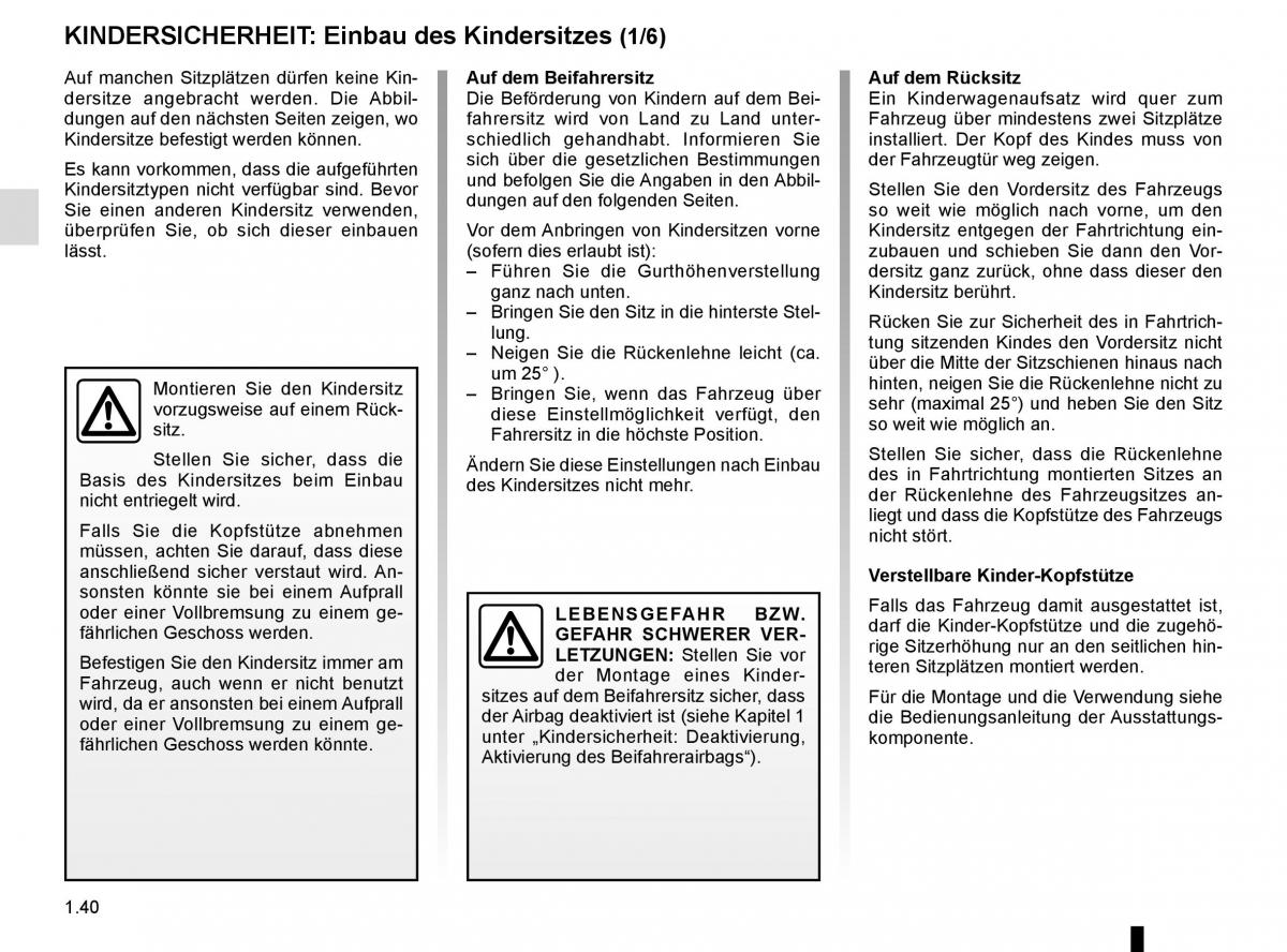 Renault Kangoo II 2 Handbuch / page 46