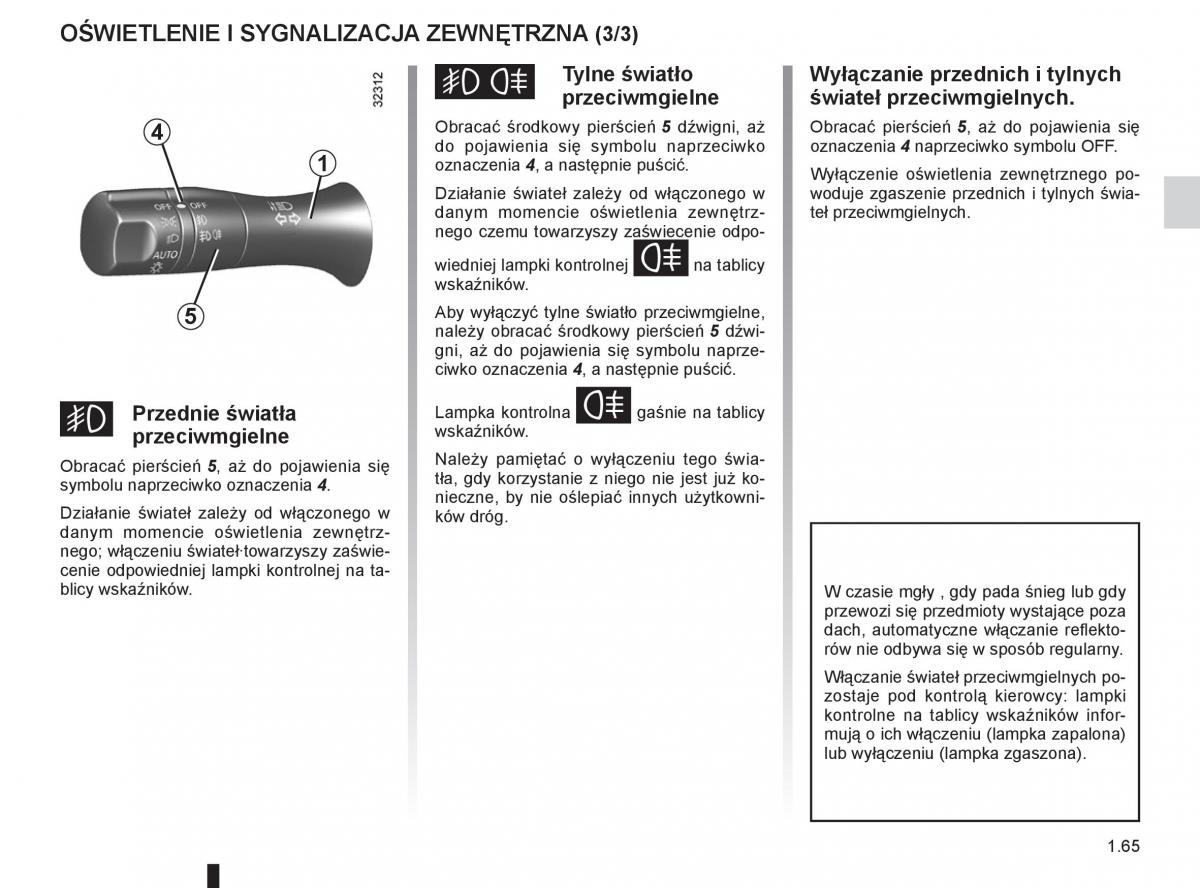 Renault Koleos instrukcja obslugi / page 71