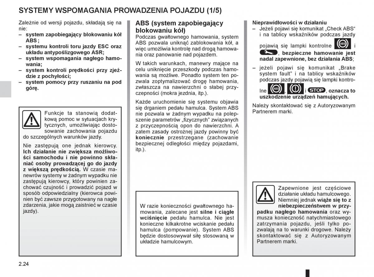 Renault Koleos instrukcja obslugi / page 102