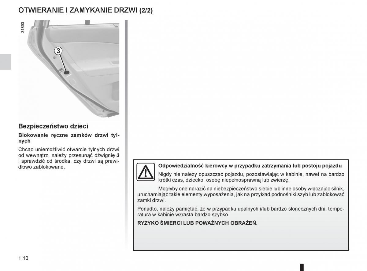 Renault Koleos instrukcja obslugi / page 16