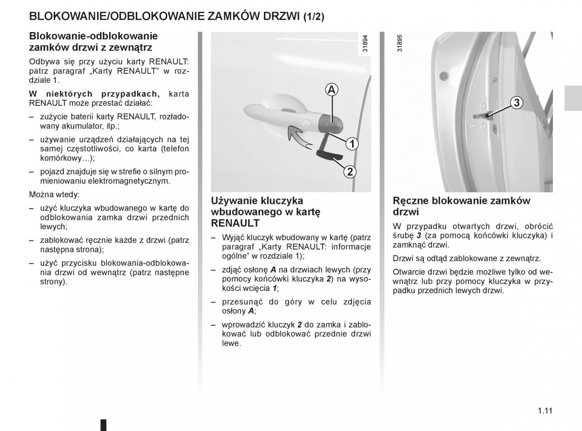 Renault Koleos instrukcja obslugi / page 17