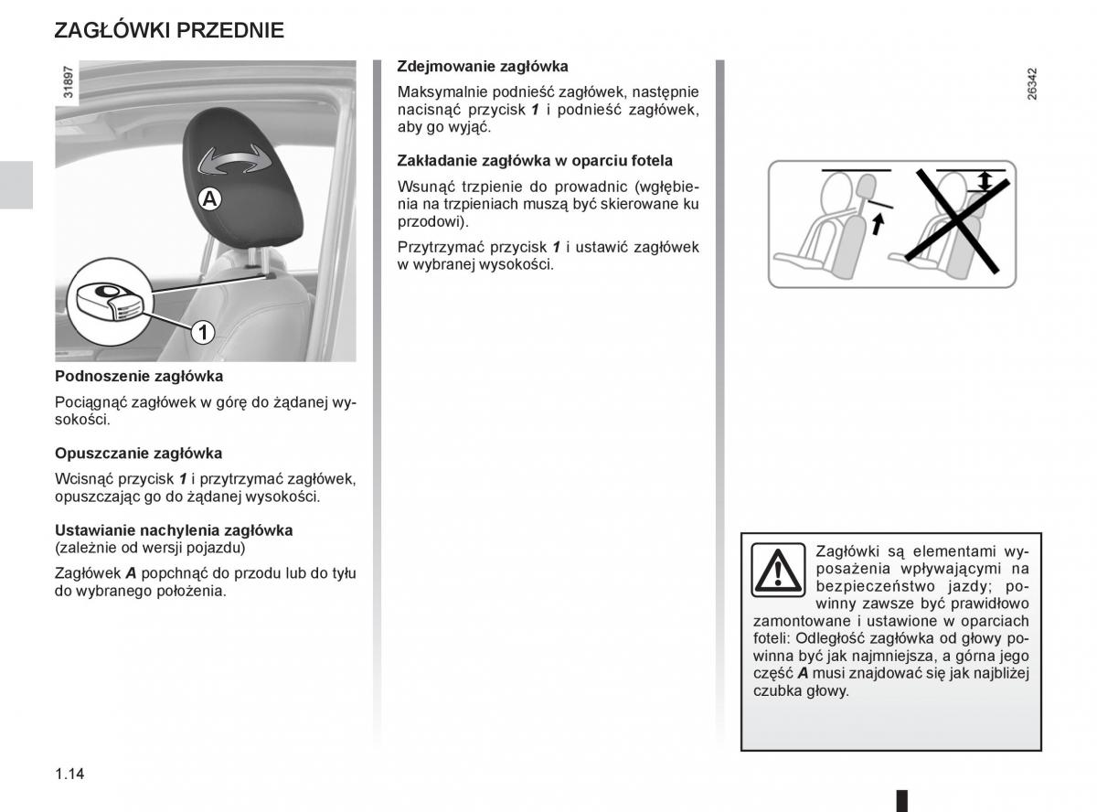 Renault Koleos instrukcja obslugi / page 20