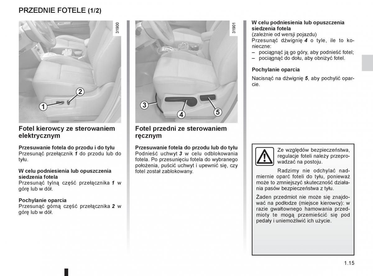 Renault Koleos instrukcja obslugi / page 21