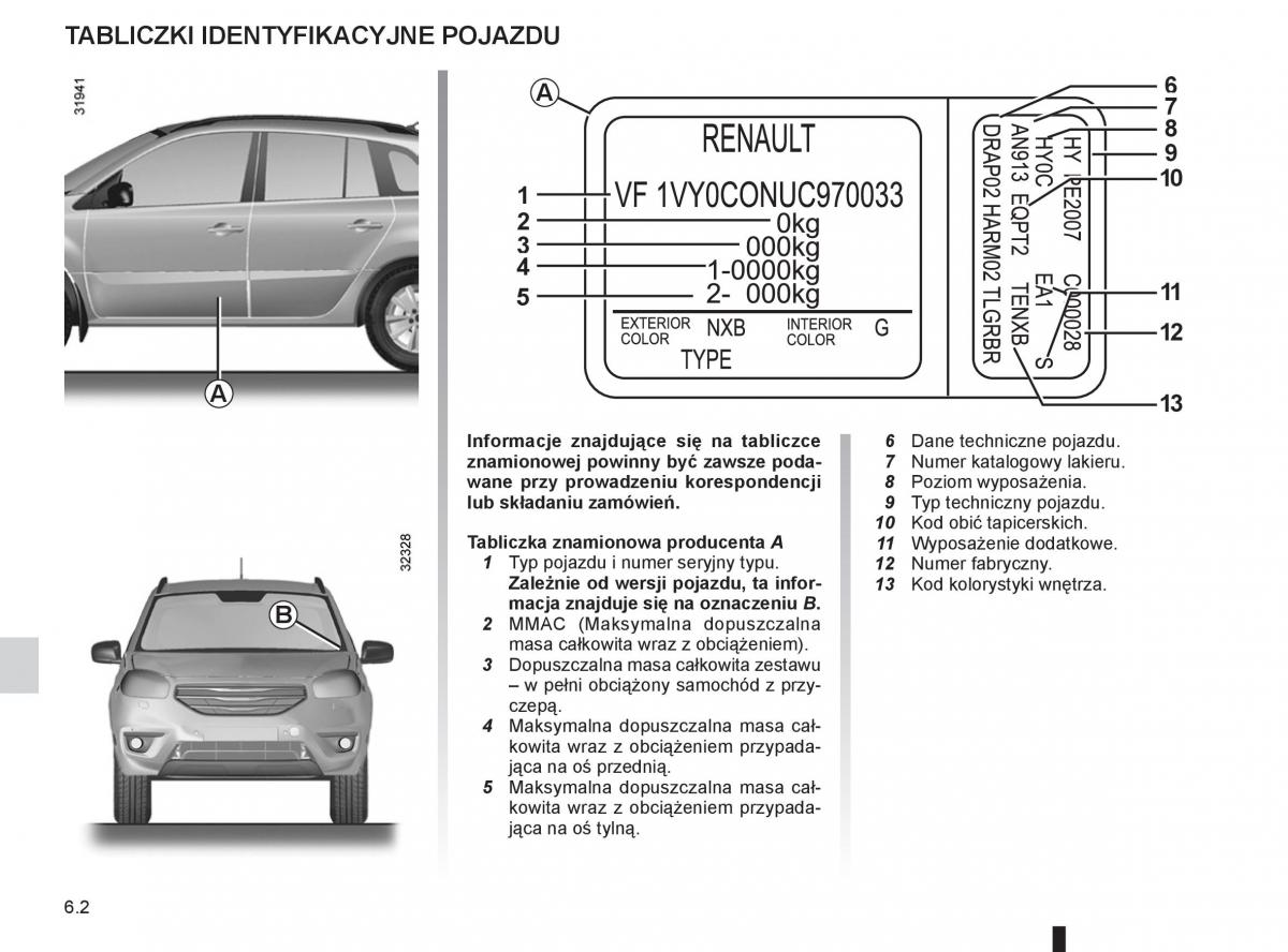 Renault Koleos instrukcja obslugi / page 210