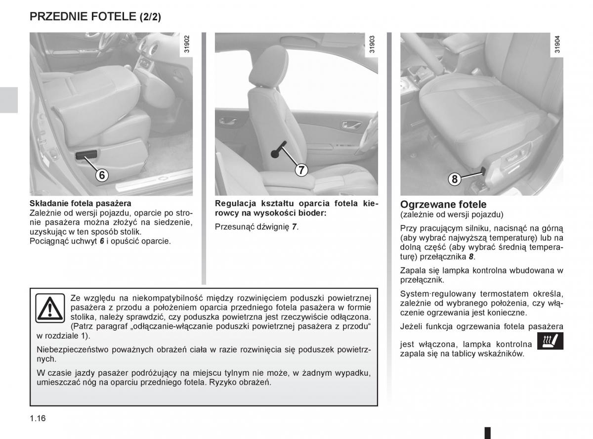 Renault Koleos instrukcja obslugi / page 22