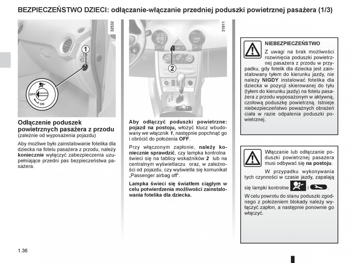 Renault Koleos instrukcja obslugi / page 42