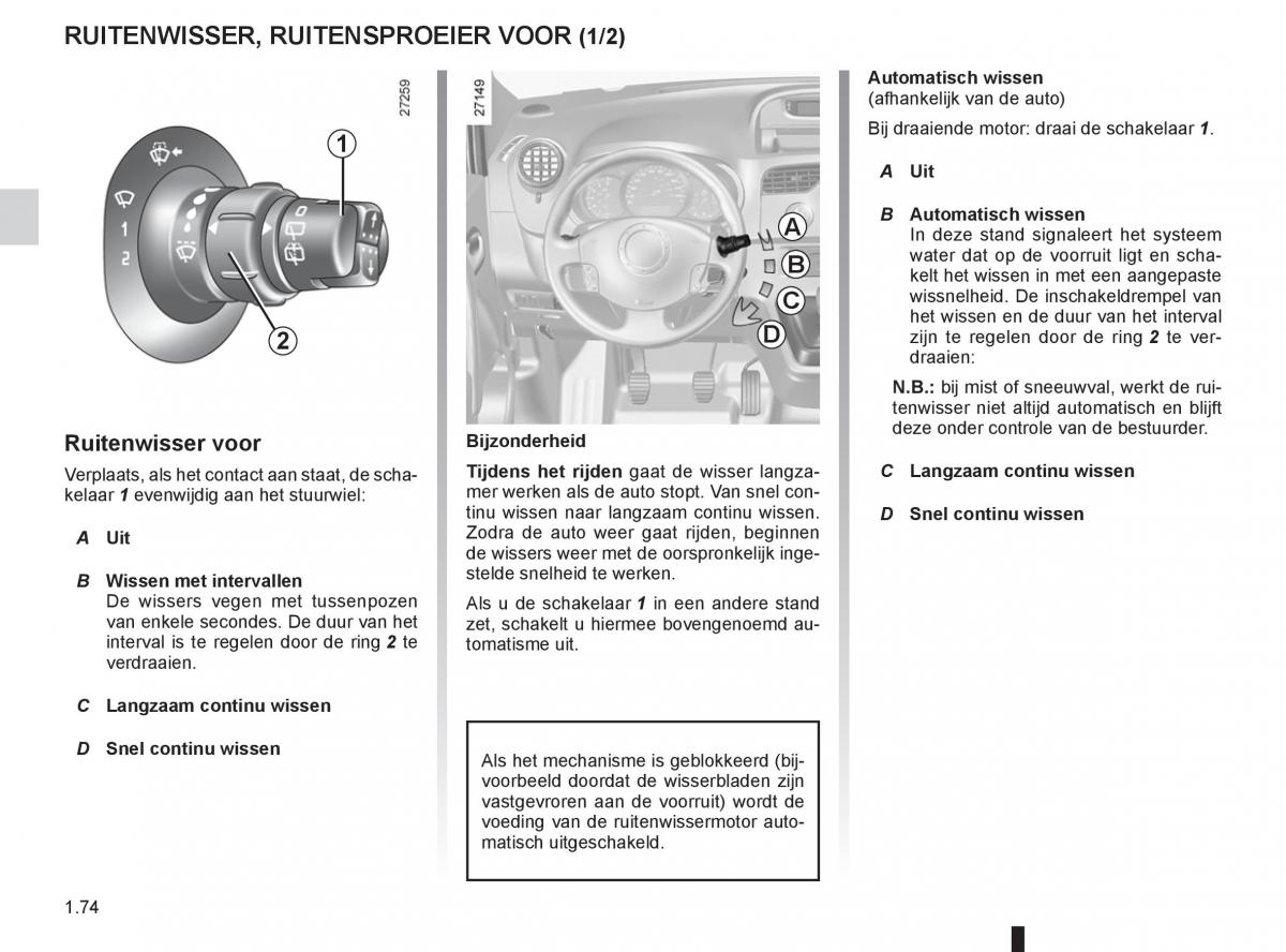 Renault Kangoo II 2 handleiding / page 80