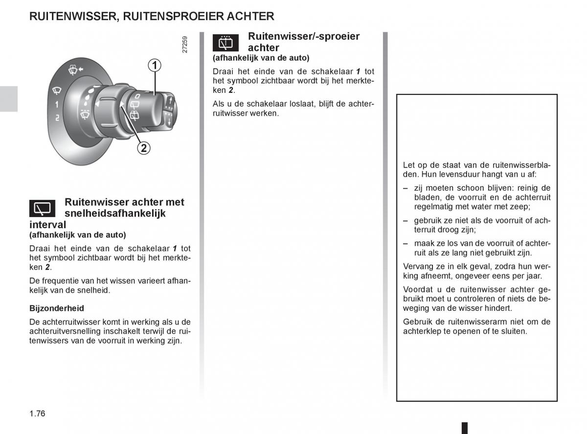 Renault Kangoo II 2 handleiding / page 82