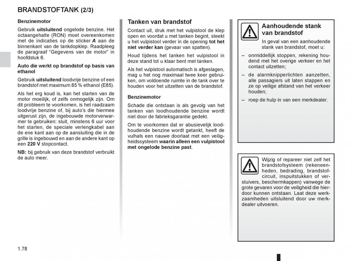 Renault Kangoo II 2 handleiding / page 84