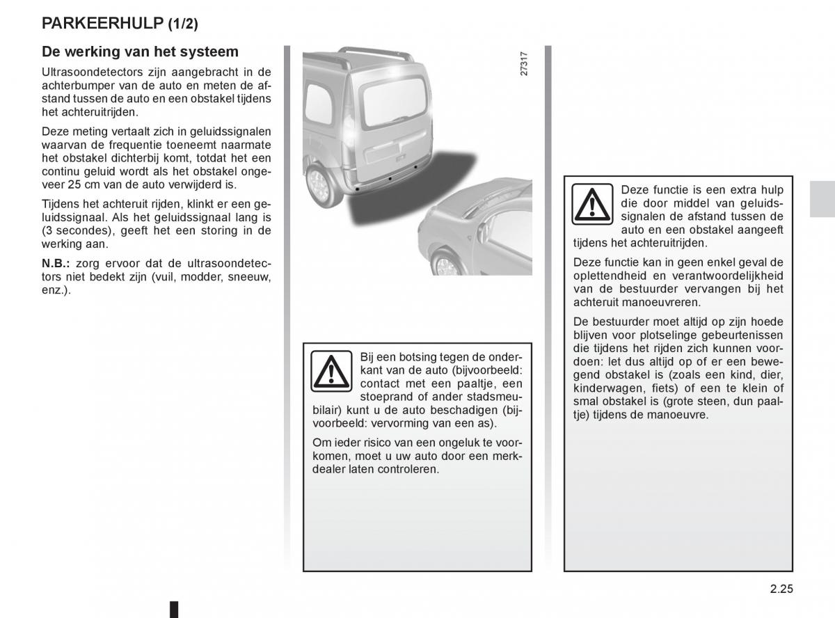 Renault Kangoo II 2 handleiding / page 111