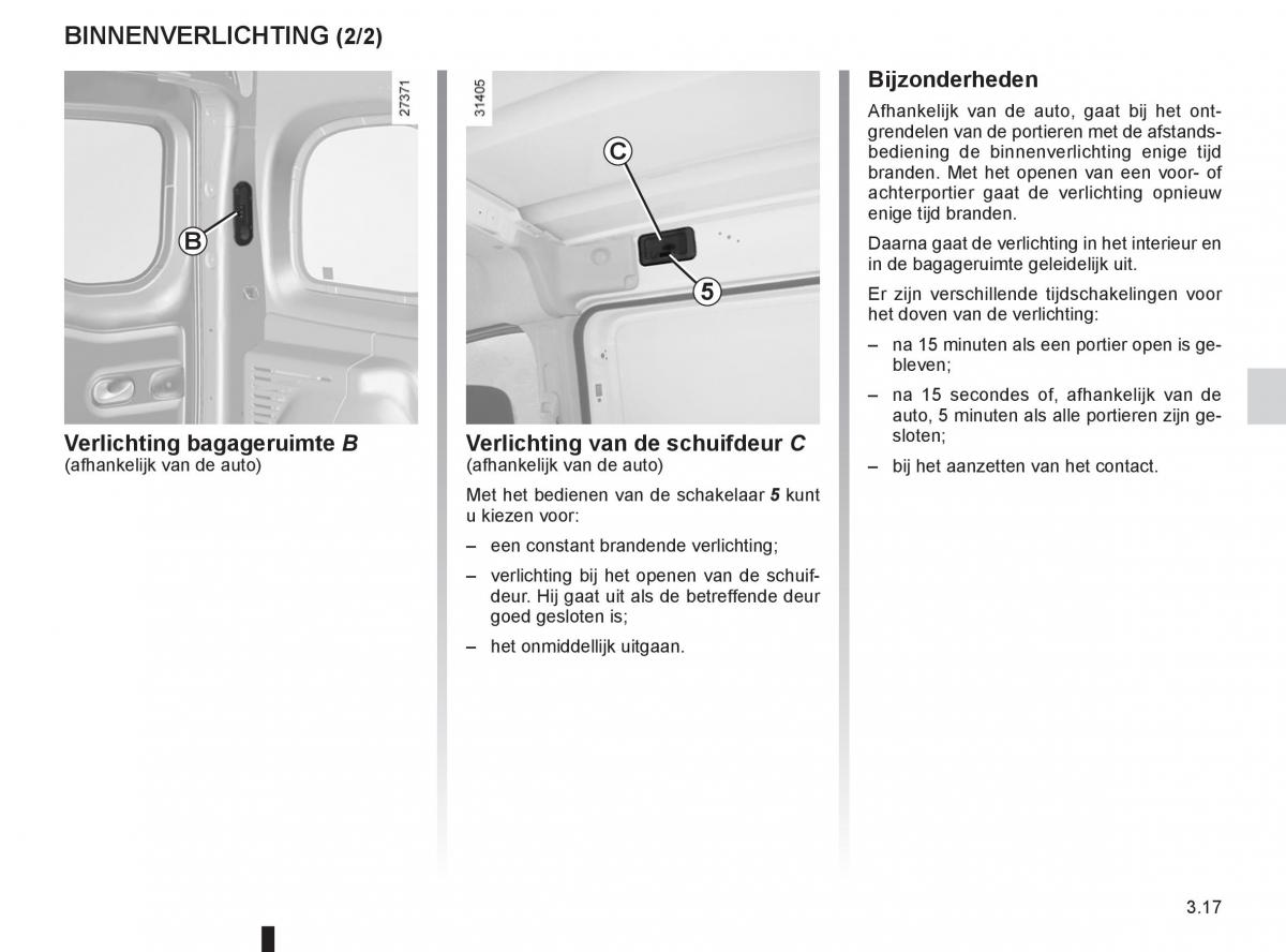 Renault Kangoo II 2 handleiding / page 133