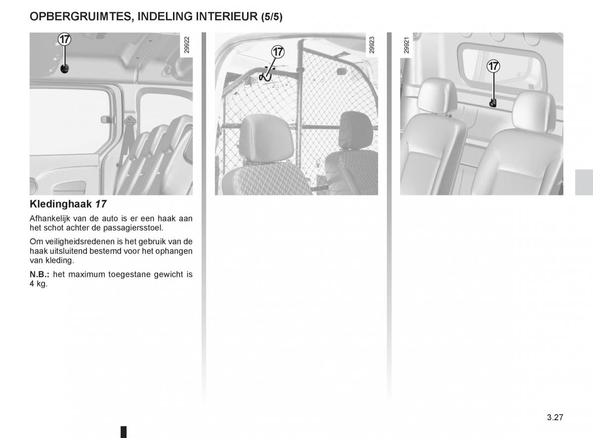 Renault Kangoo II 2 handleiding / page 143