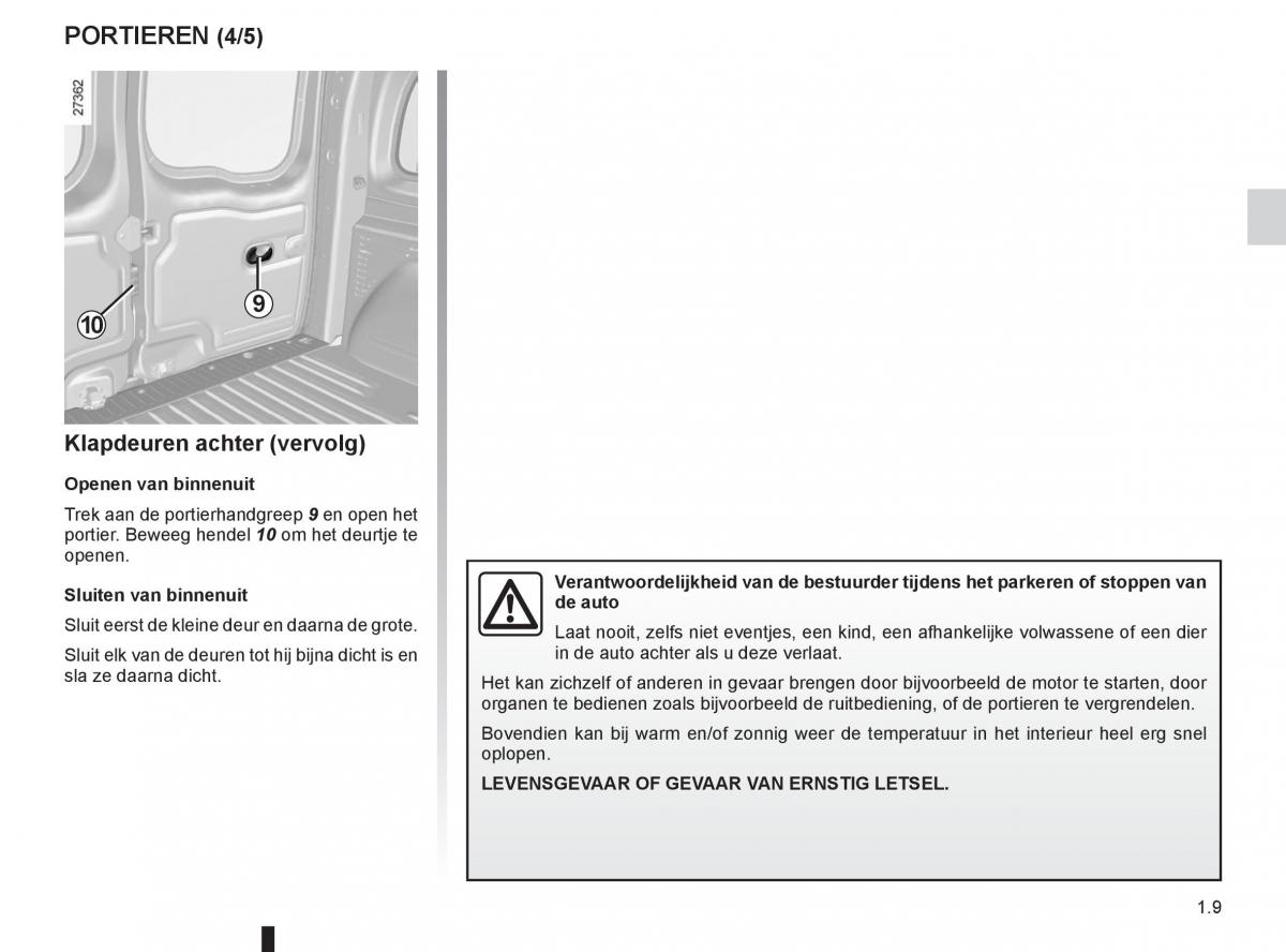 Renault Kangoo II 2 handleiding / page 15