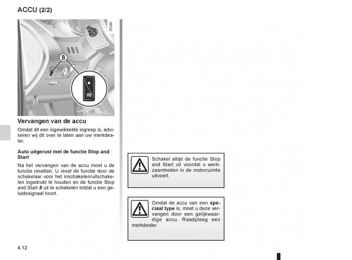 Renault Kangoo II 2 handleiding / page 164