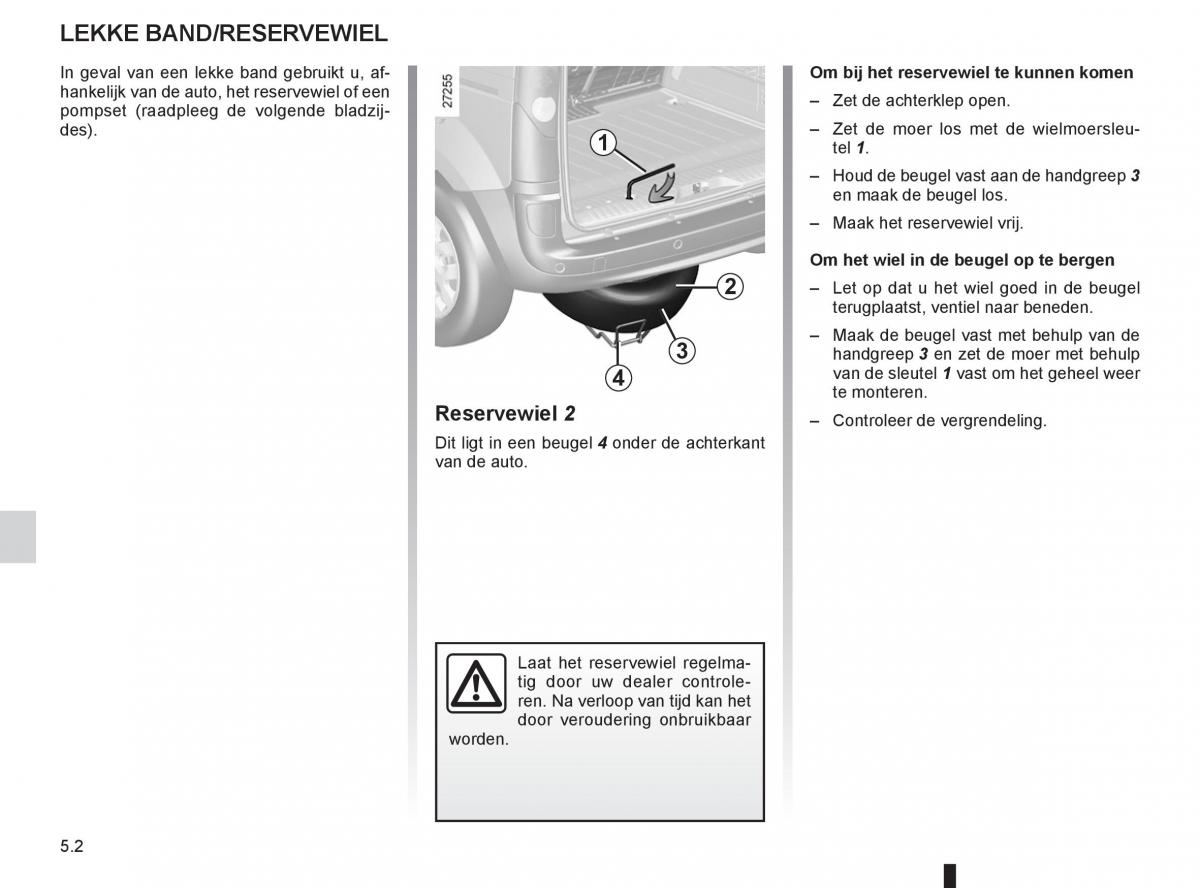 Renault Kangoo II 2 handleiding / page 172