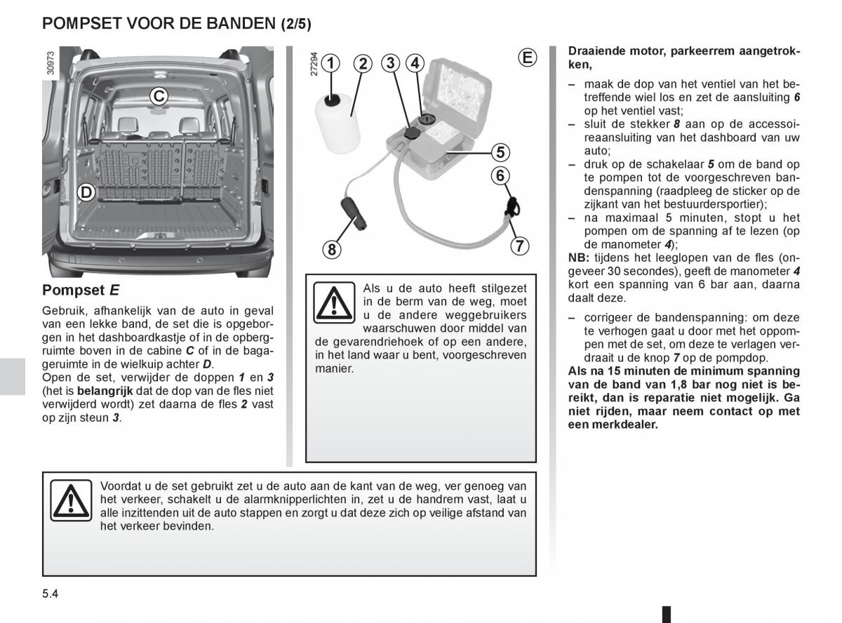 Renault Kangoo II 2 handleiding / page 174