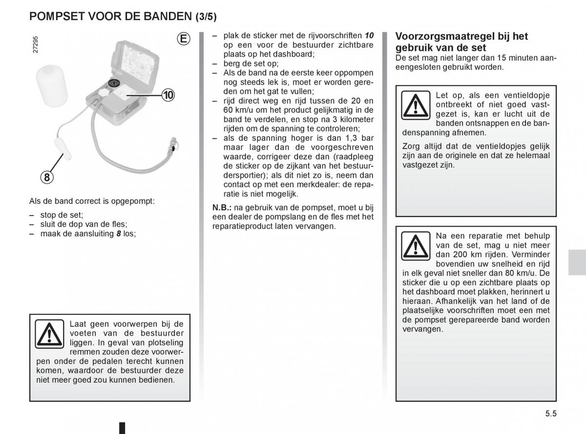 Renault Kangoo II 2 handleiding / page 175