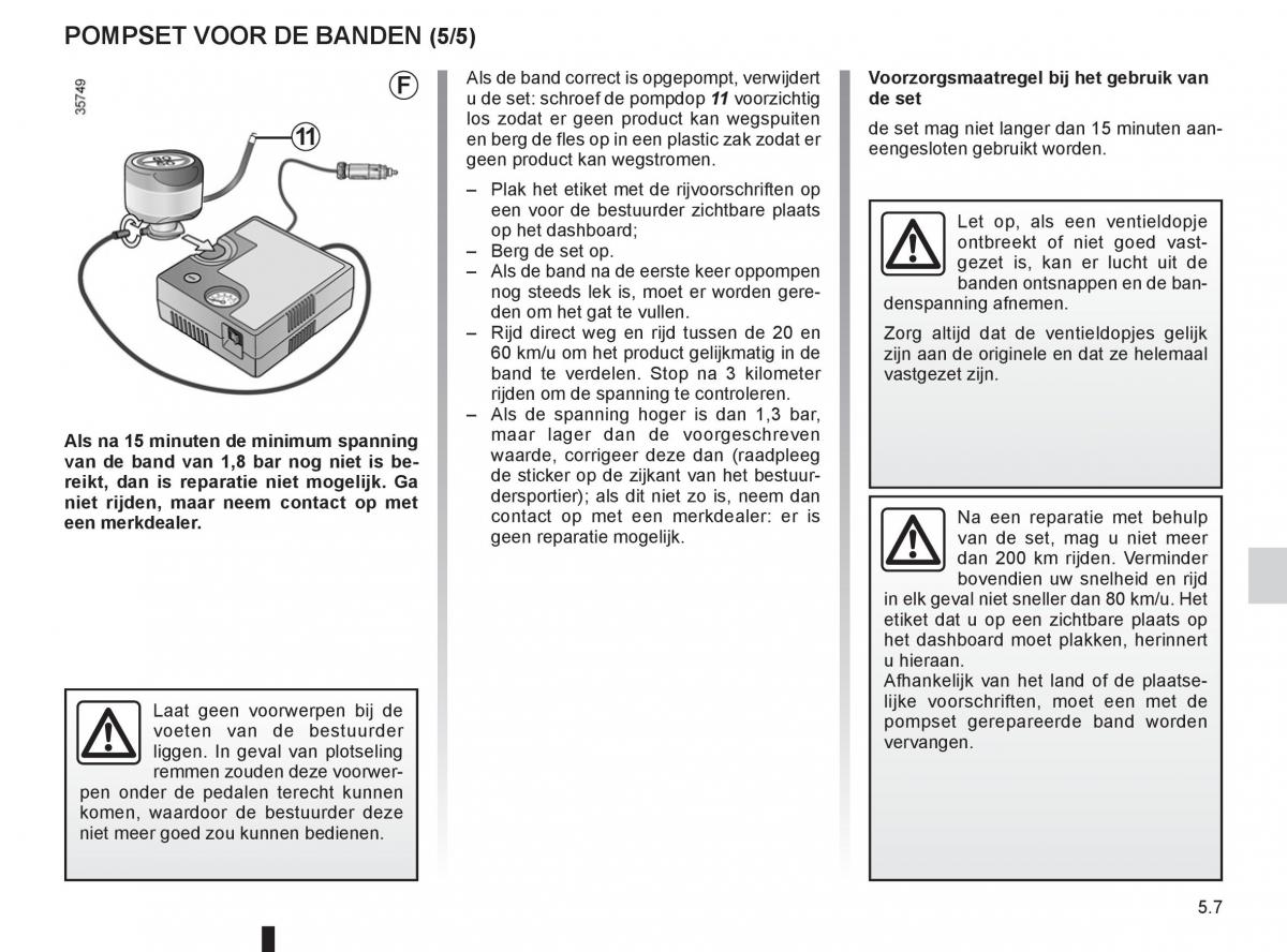 Renault Kangoo II 2 handleiding / page 177