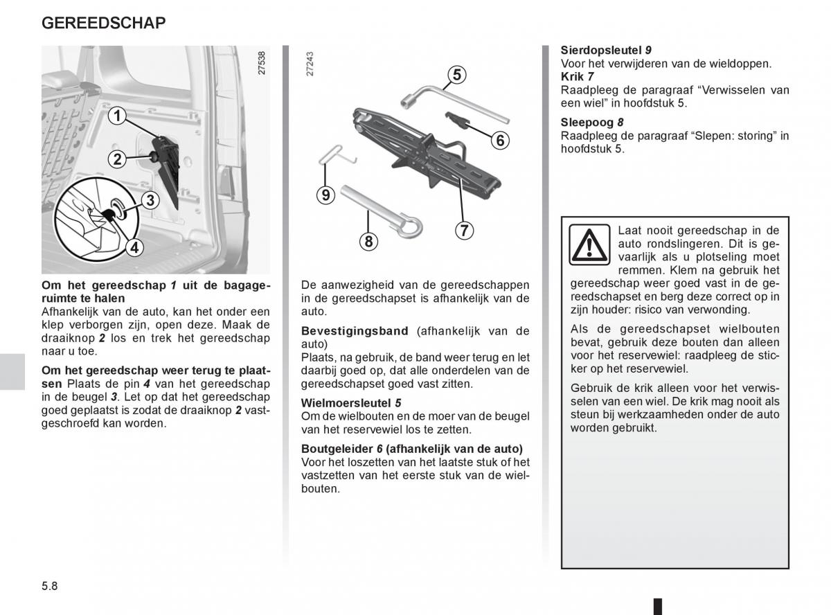 Renault Kangoo II 2 handleiding / page 178