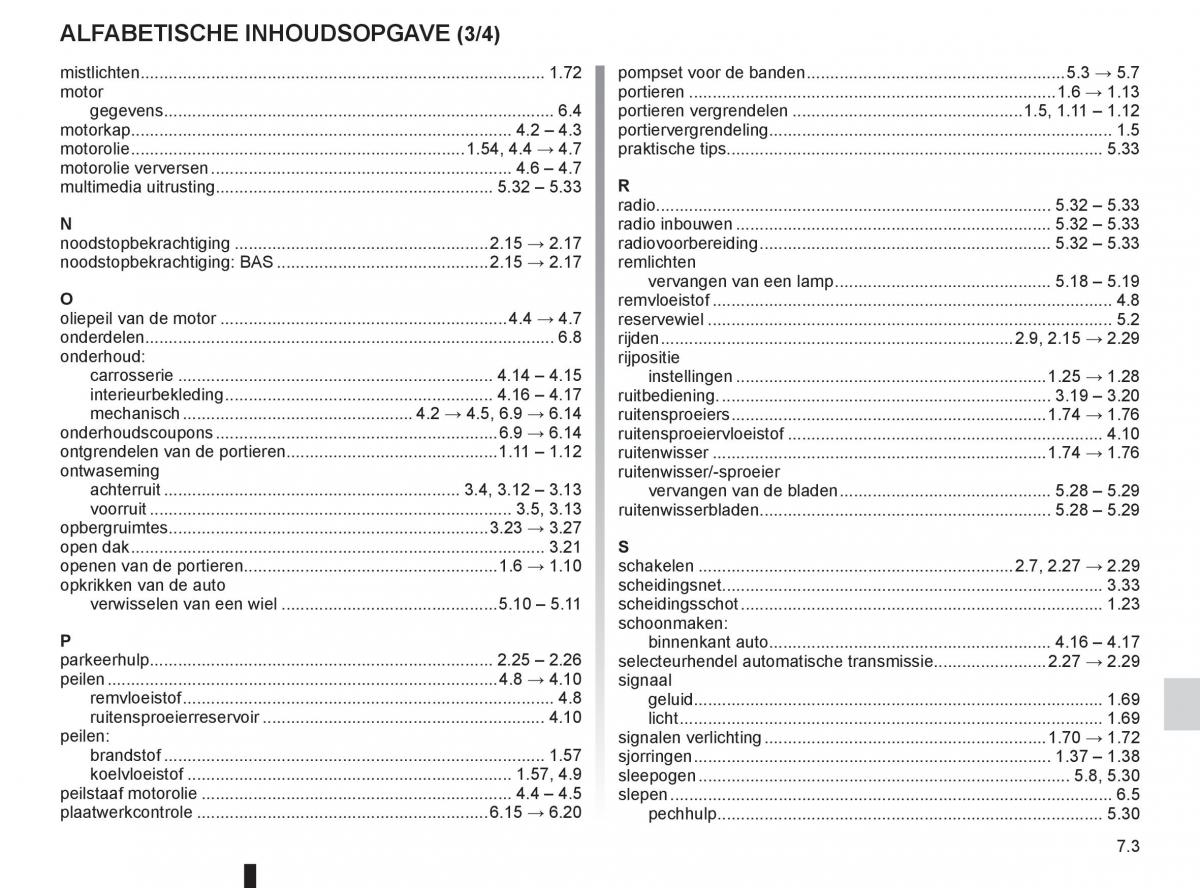 Renault Kangoo II 2 handleiding / page 233