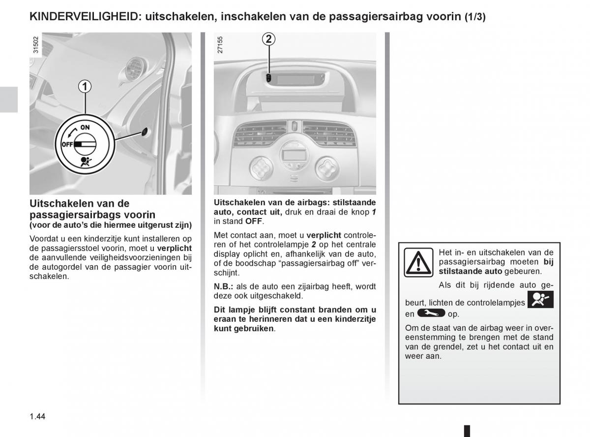 Renault Kangoo II 2 handleiding / page 50