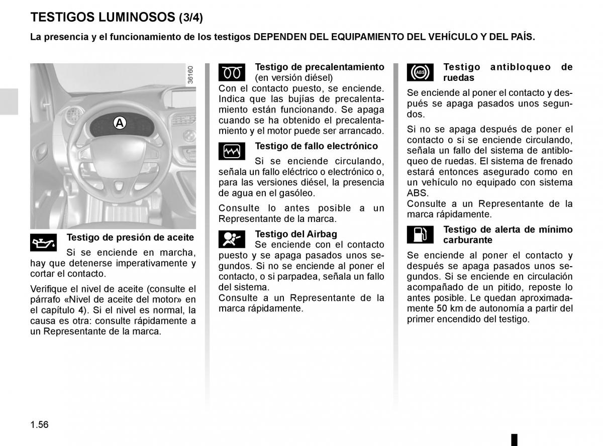 Renault Kangoo II 2 manual del propietario / page 62