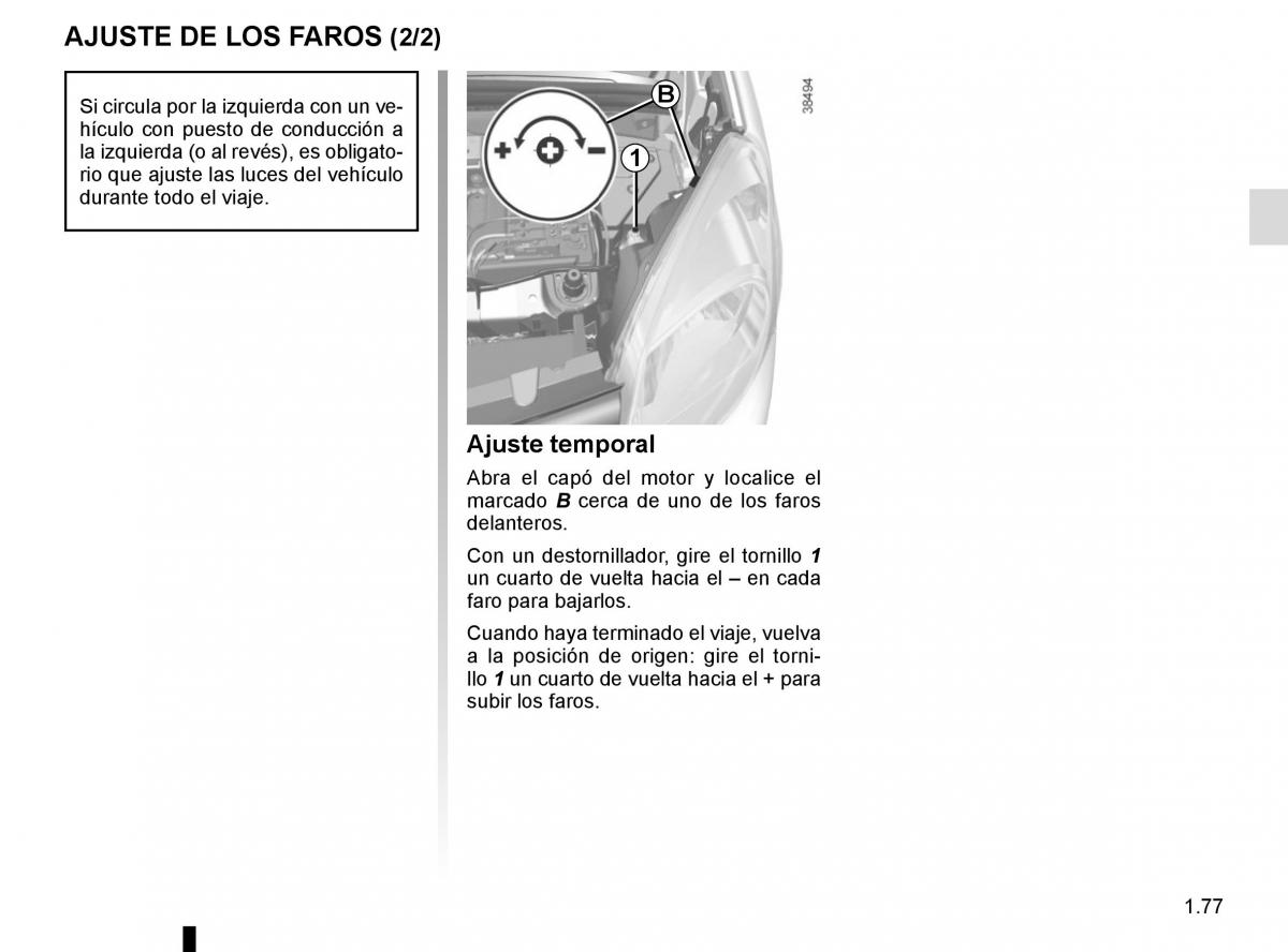 Renault Kangoo II 2 manual del propietario / page 83