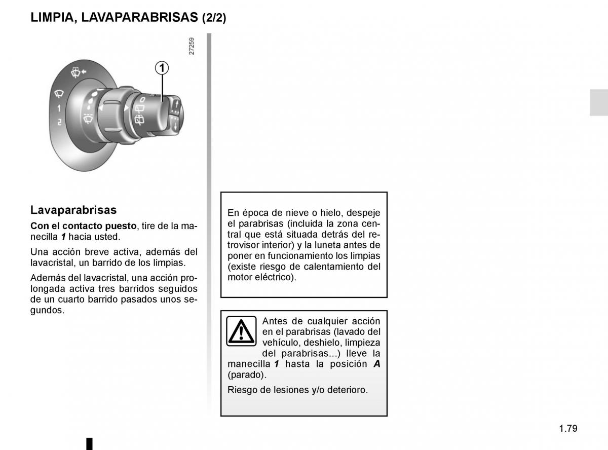 Renault Kangoo II 2 manual del propietario / page 85