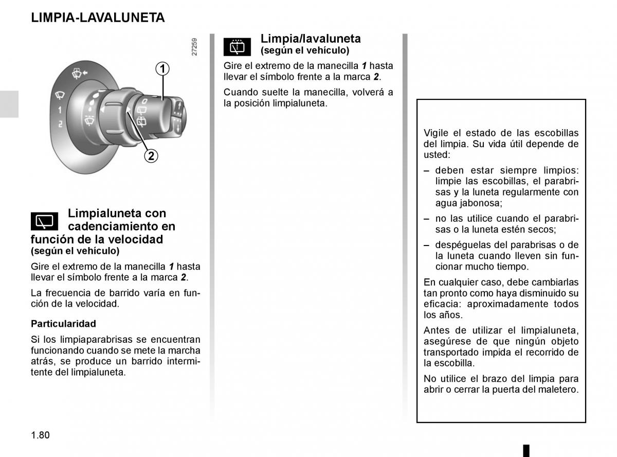 Renault Kangoo II 2 manual del propietario / page 86