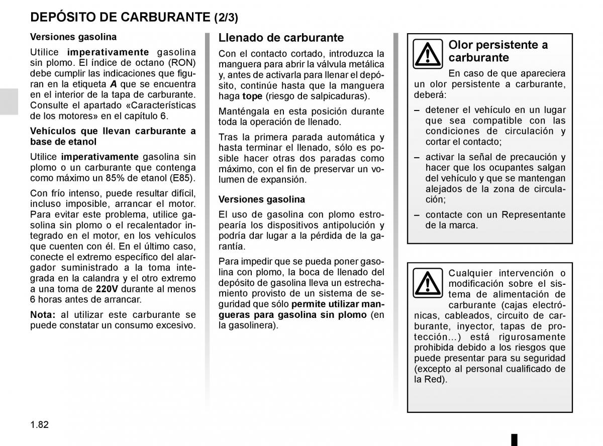 Renault Kangoo II 2 manual del propietario / page 88