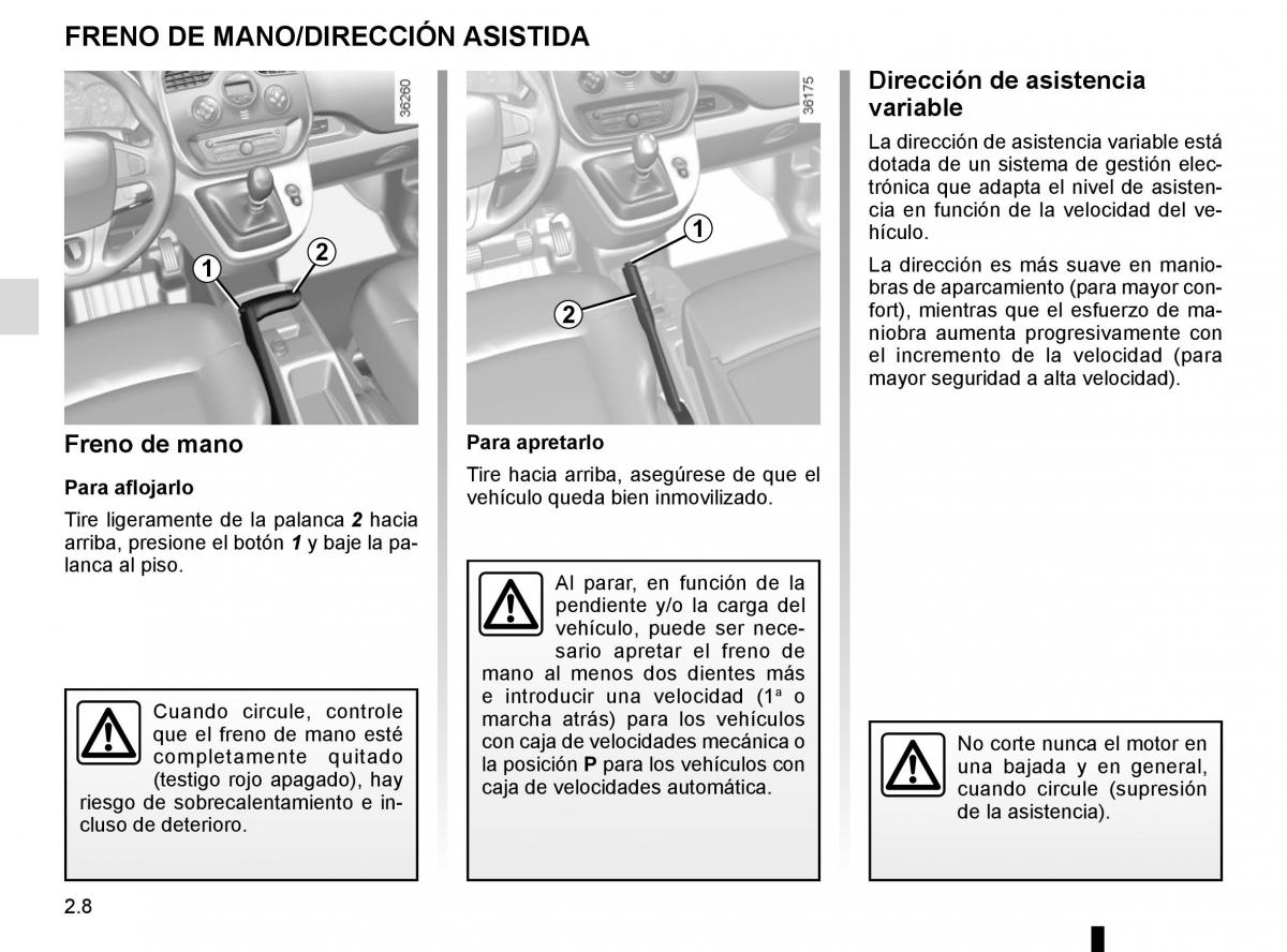 Renault Kangoo II 2 manual del propietario / page 98