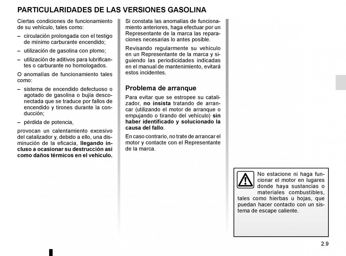 Renault Kangoo II 2 manual del propietario / page 99