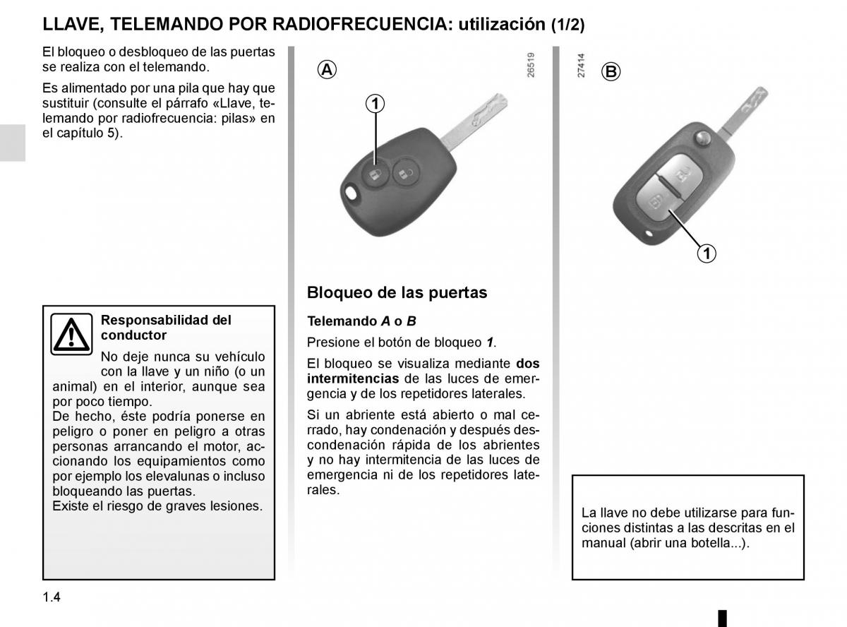 Renault Kangoo II 2 manual del propietario / page 10