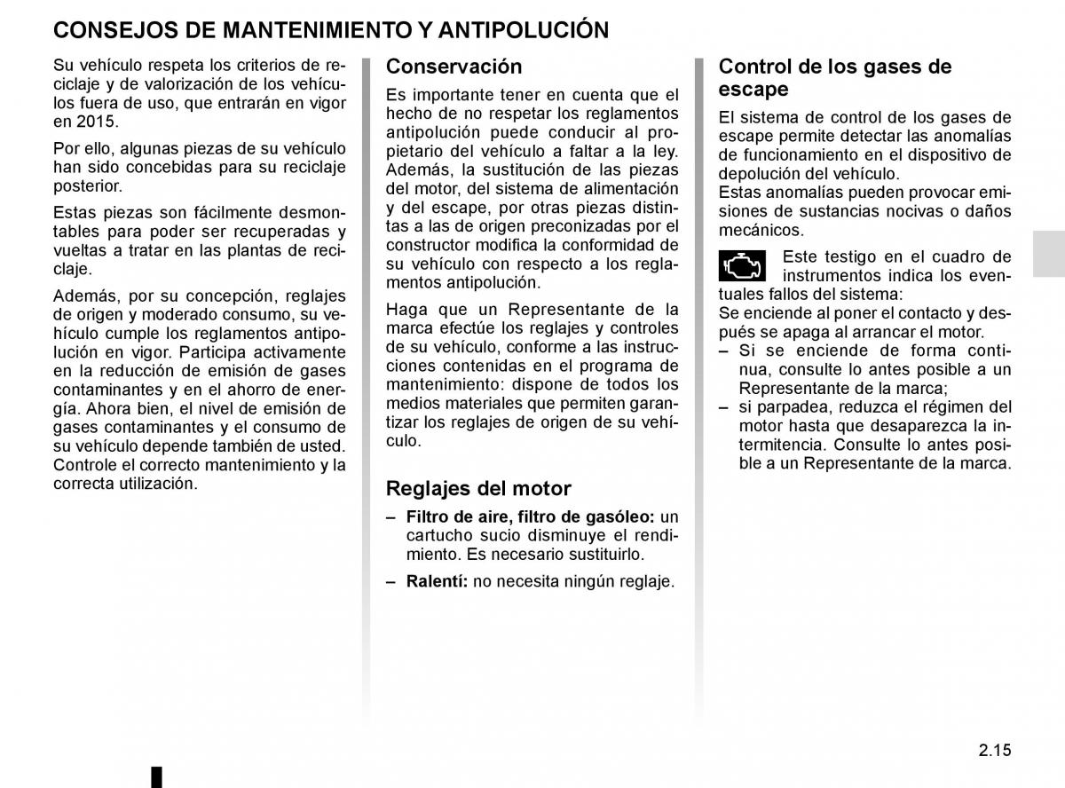 Renault Kangoo II 2 manual del propietario / page 105