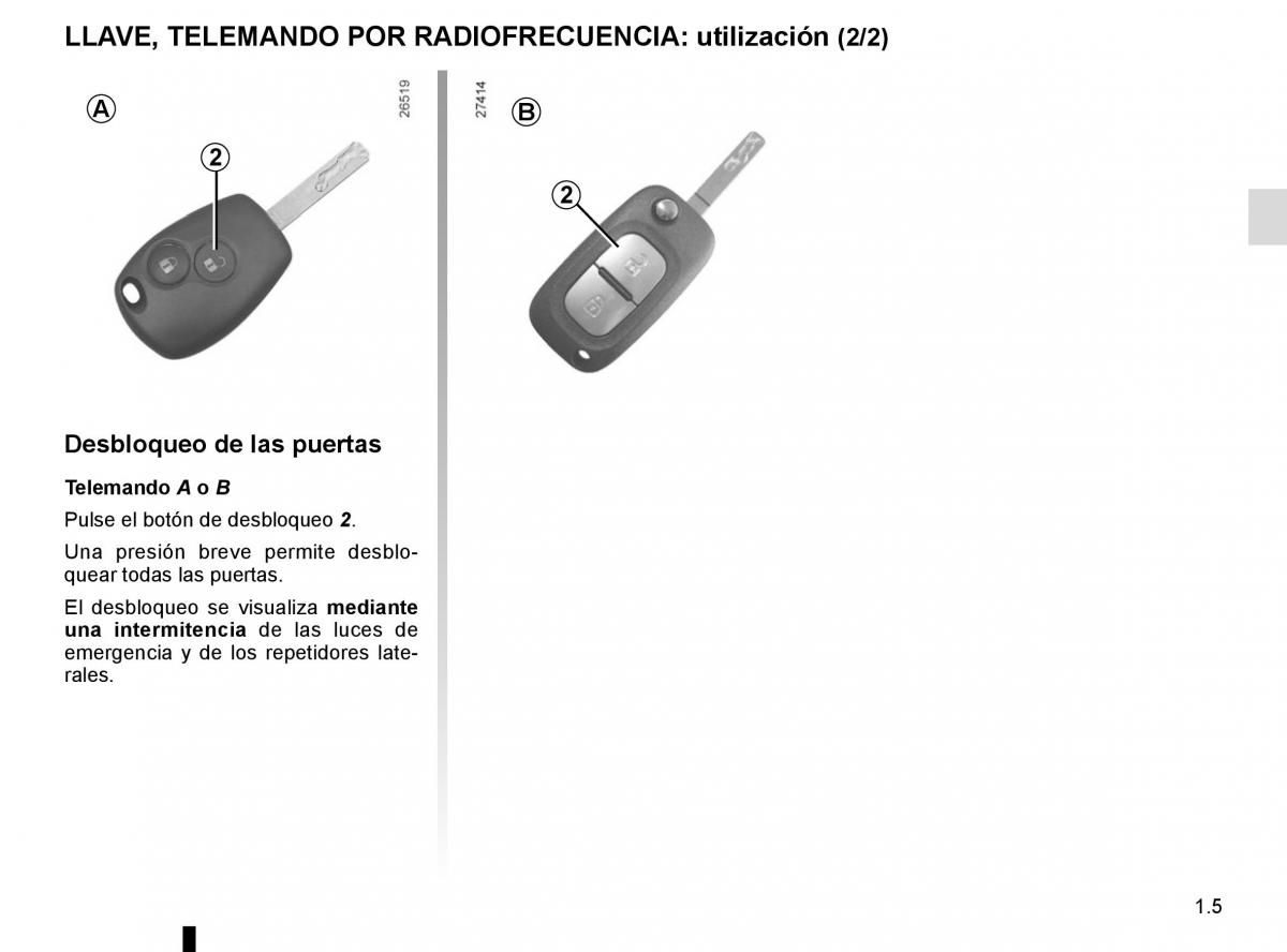 Renault Kangoo II 2 manual del propietario / page 11