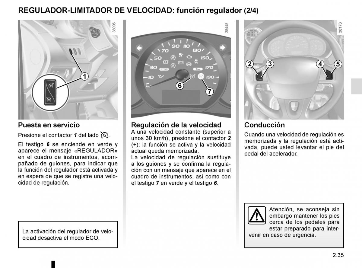 Renault Kangoo II 2 manual del propietario / page 125