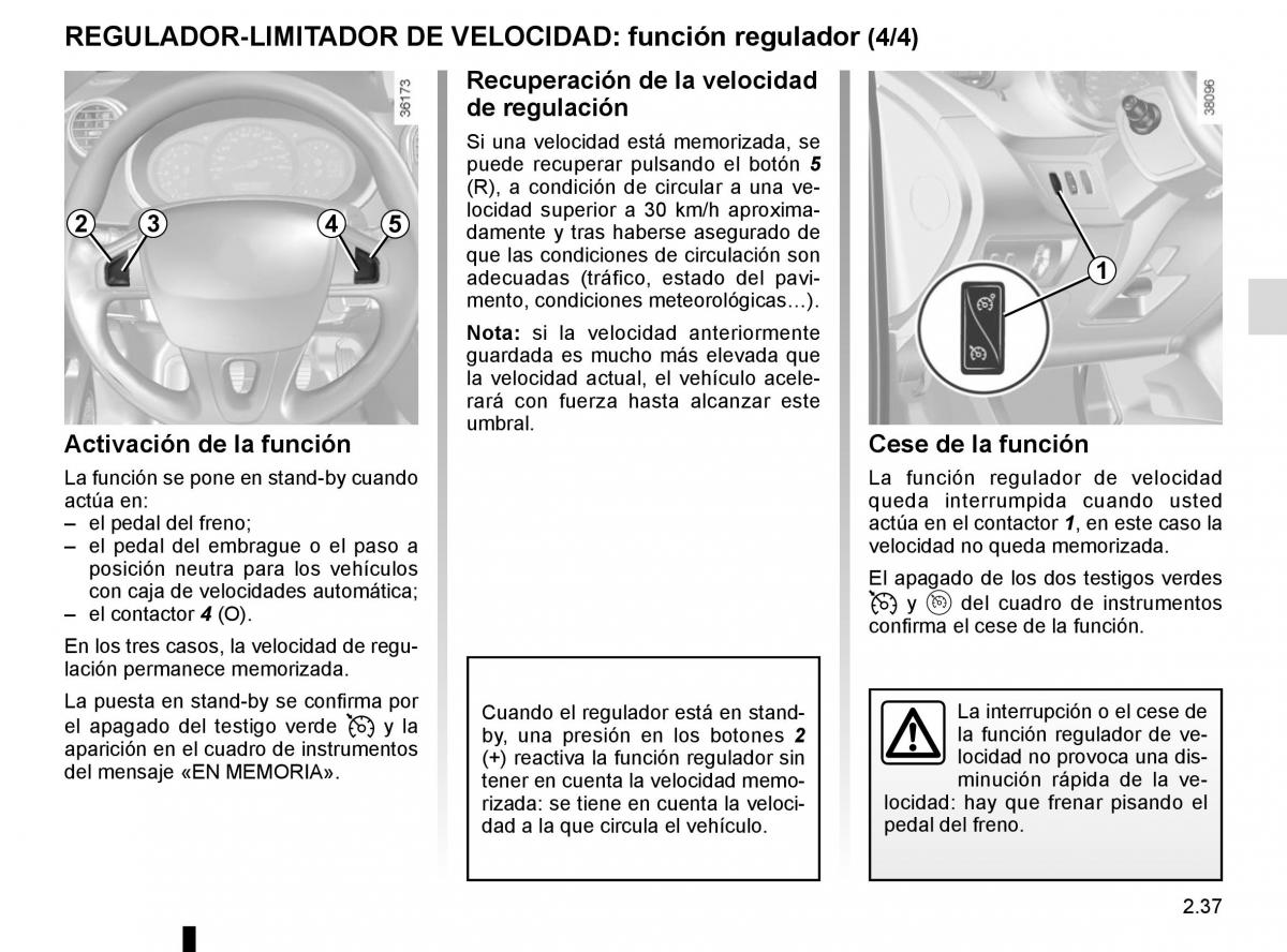 Renault Kangoo II 2 manual del propietario / page 127