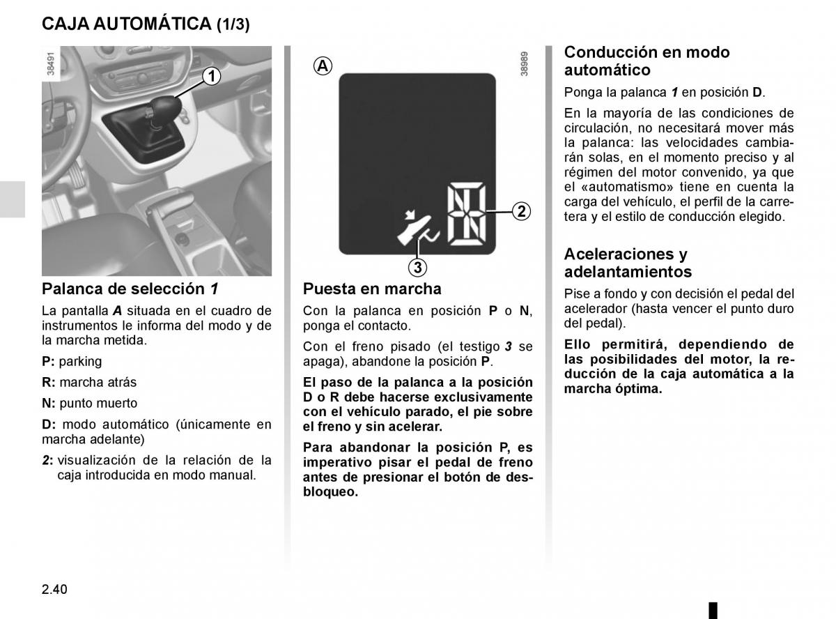 Renault Kangoo II 2 manual del propietario / page 130