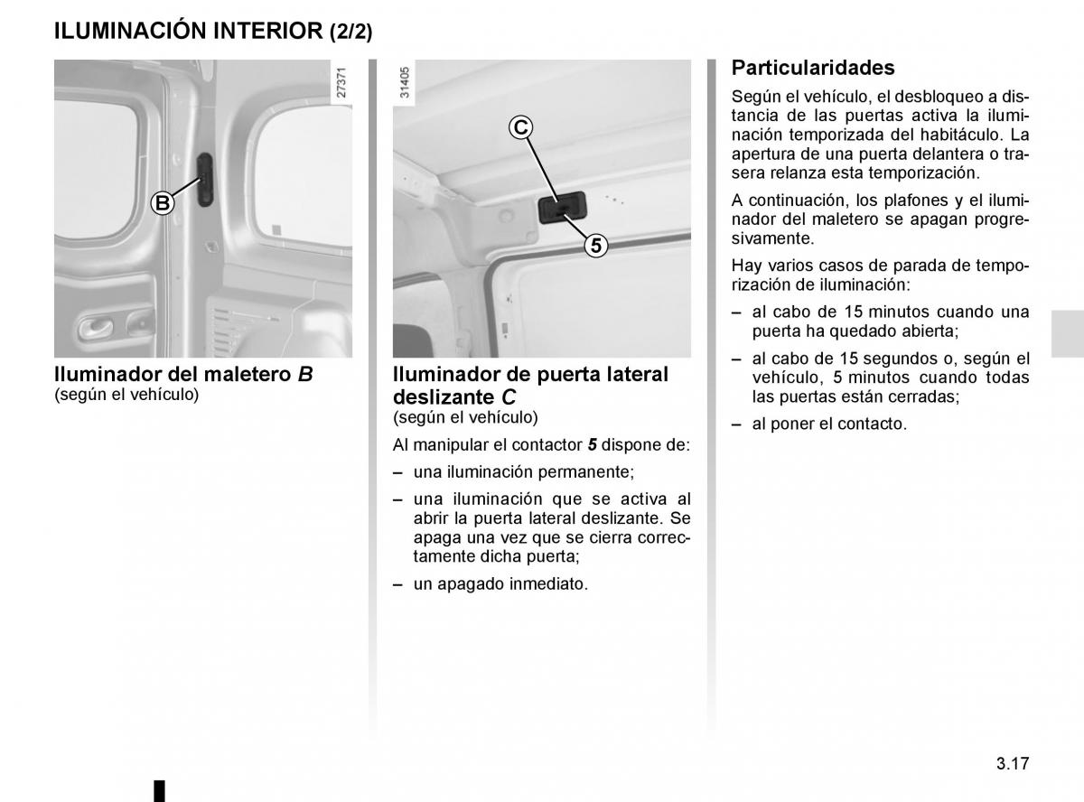 Renault Kangoo II 2 manual del propietario / page 149