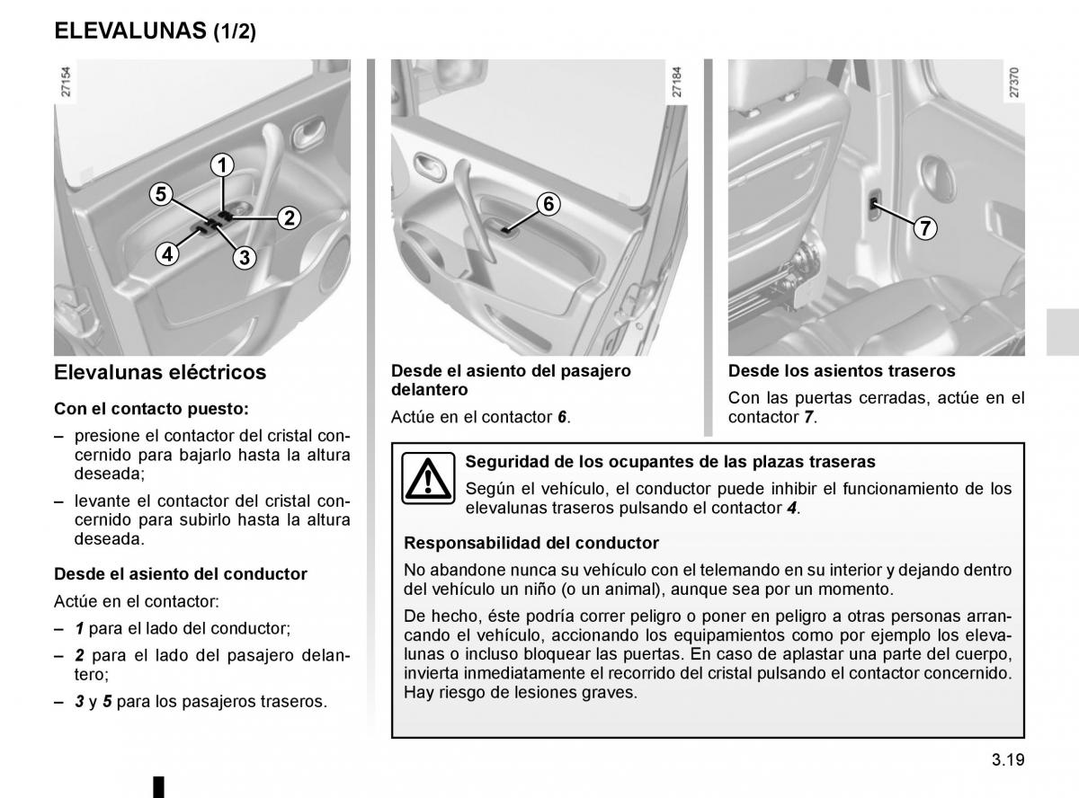 Renault Kangoo II 2 manual del propietario / page 151