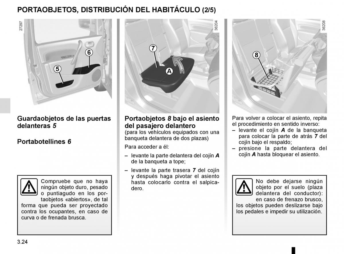 Renault Kangoo II 2 manual del propietario / page 156