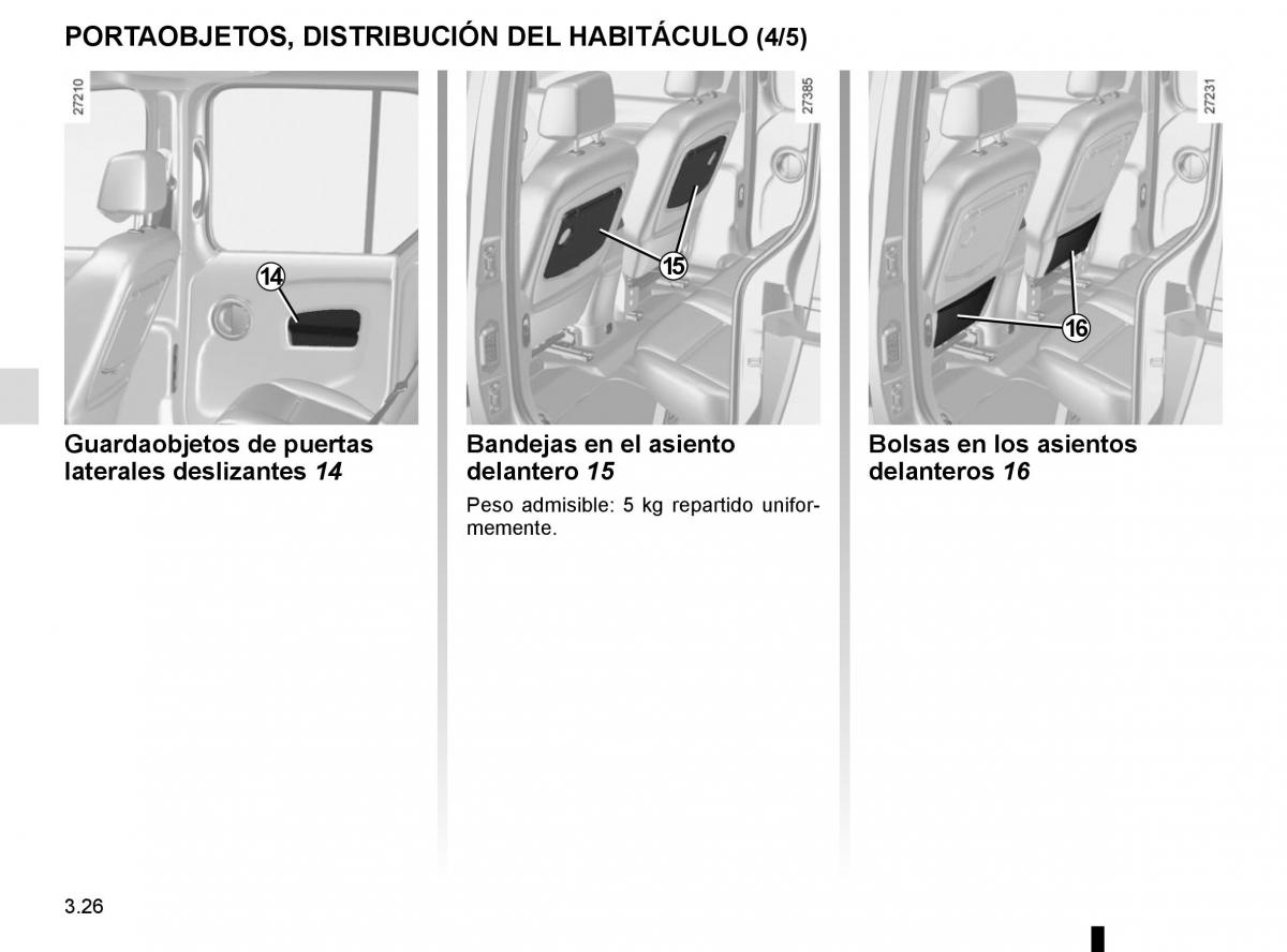 Renault Kangoo II 2 manual del propietario / page 158