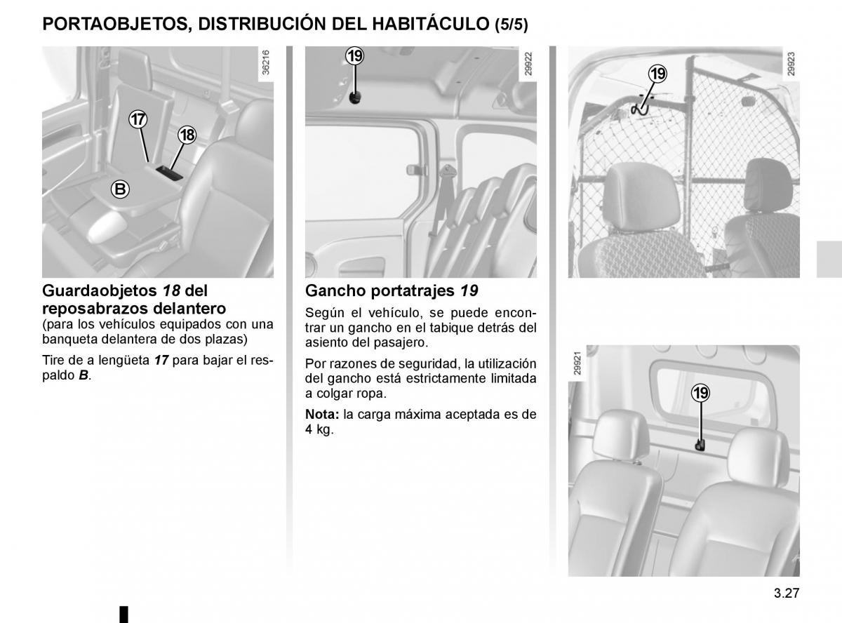 Renault Kangoo II 2 manual del propietario / page 159