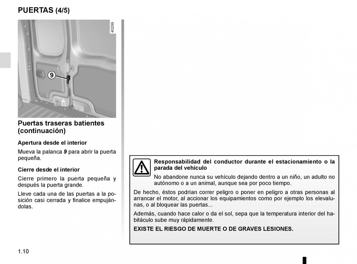 Renault Kangoo II 2 manual del propietario / page 16