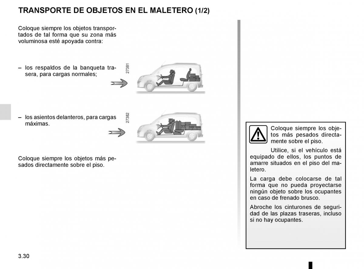 Renault Kangoo II 2 manual del propietario / page 162