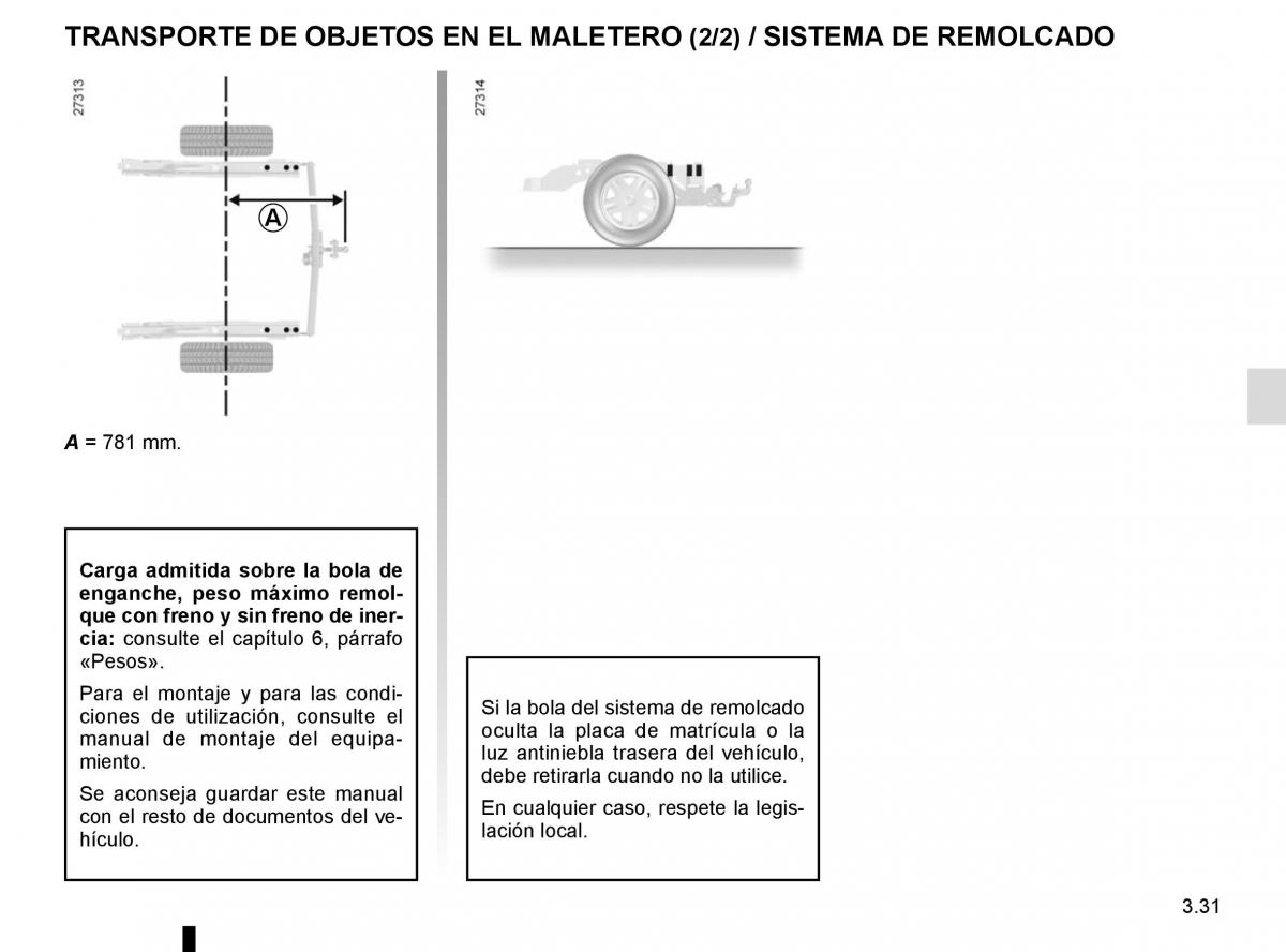 Renault Kangoo II 2 manual del propietario / page 163