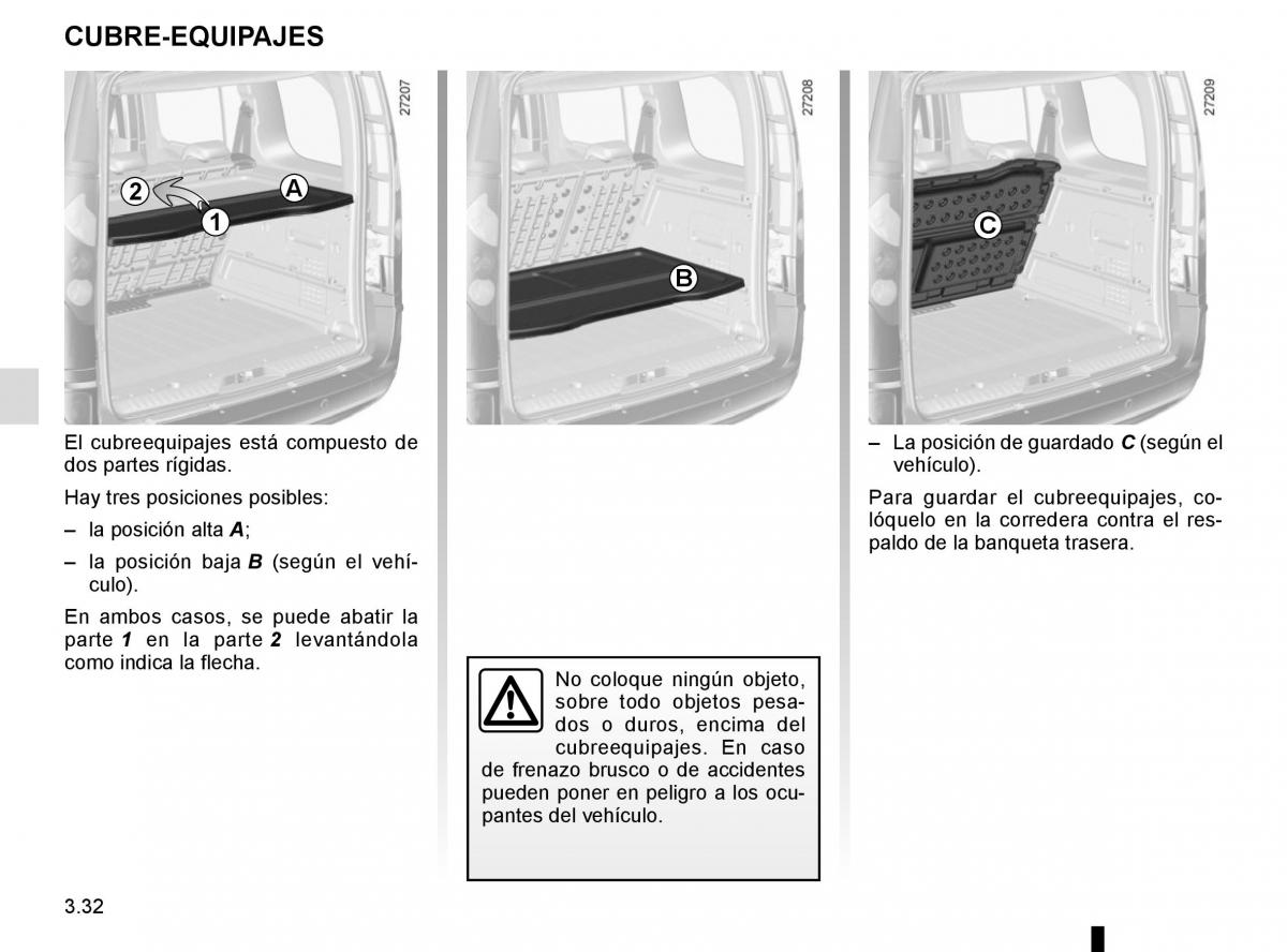 Renault Kangoo II 2 manual del propietario / page 164