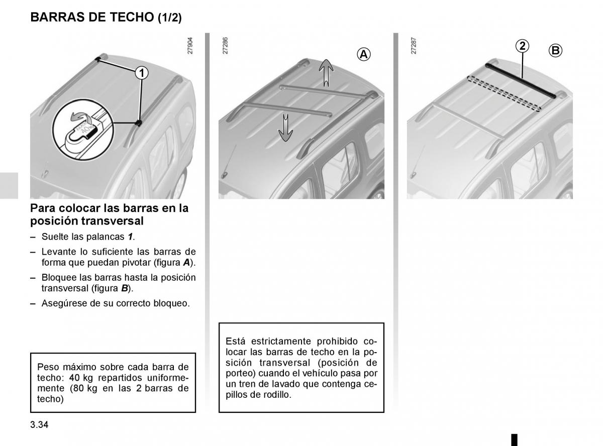 Renault Kangoo II 2 manual del propietario / page 166