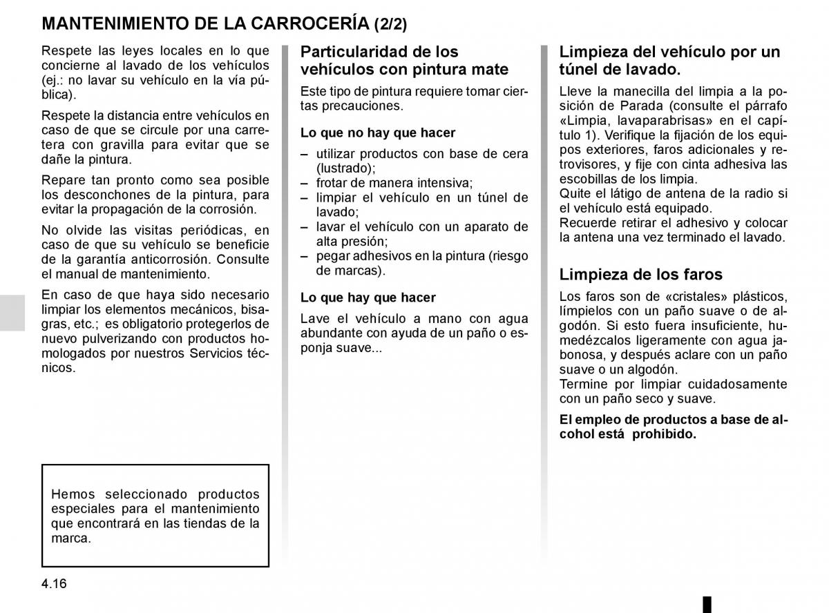 Renault Kangoo II 2 manual del propietario / page 184