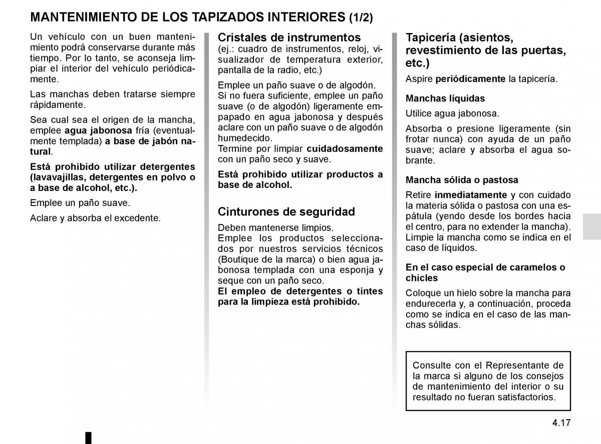 Renault Kangoo II 2 manual del propietario / page 185